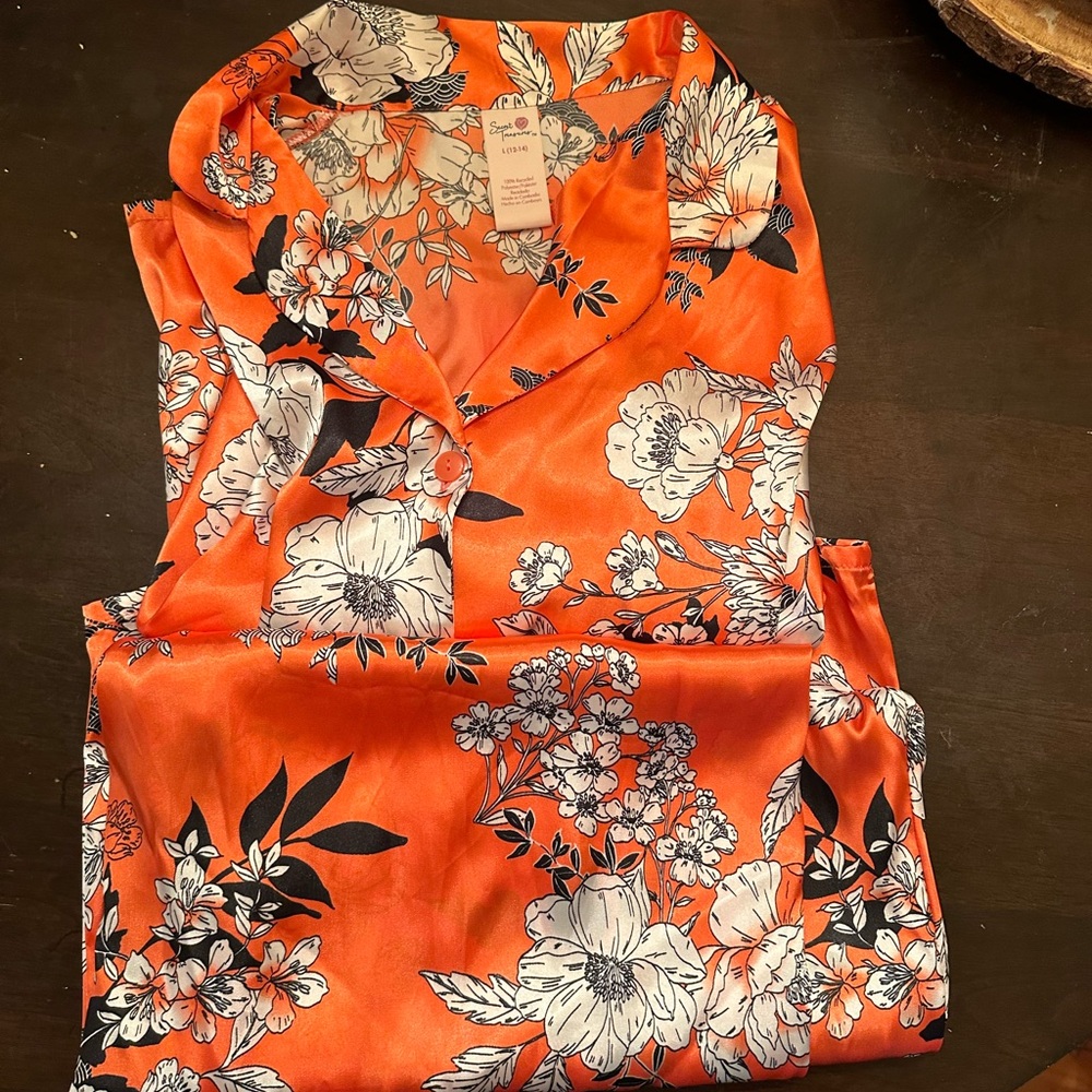Floral Orange pajama set